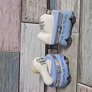 Mud Pie Prince First Tooth and Curl Treasure Boxes